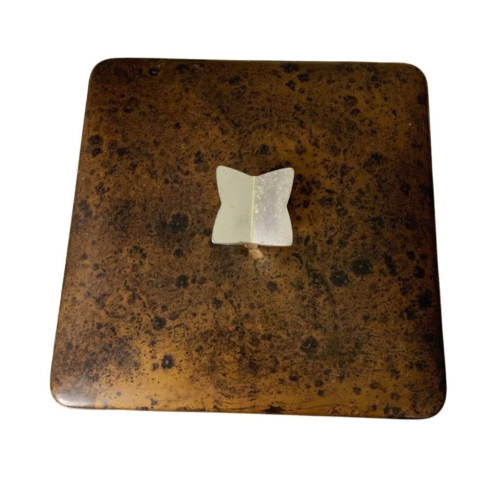 Vintage MCM Royal Haeger Lidded Square Pottery Dish